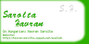 sarolta havran business card